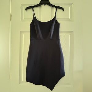 Size 3 City Studio Navy Asymmetrical Mini Dress